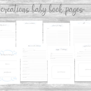 Pink Traditional DIY Printable Baby Book Pages - Etsy