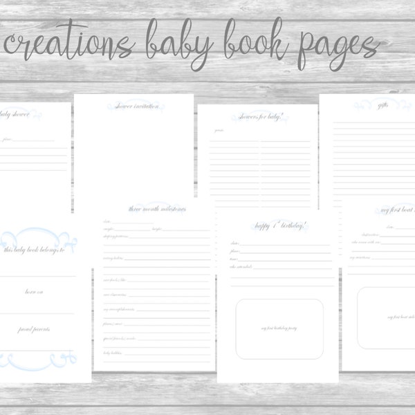 Printable Baby Book - Etsy