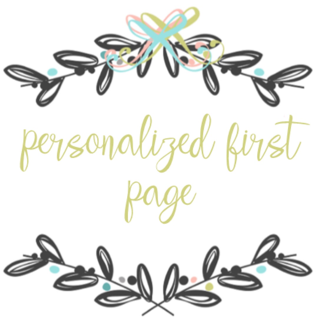 Amazing First Pages Personalized First Page Add on for Already Purchased Book - Etsy