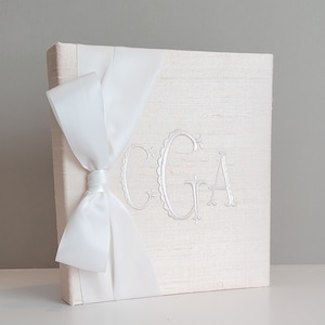 Baby Memory Book, My First Years, Monogrammed Baby Book, Silk Baby Book