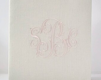 Baby Memory Book, My First Years, Monogrammed Baby Book, Silk Baby Book