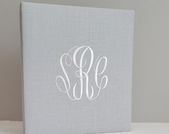 Baby Memory Book, Baby Shower Guest Book, Monogrammed Baby Book, Baby Girl Milestone Book