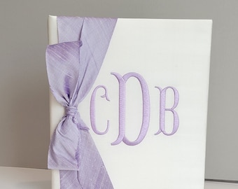 Monogrammed Baby Girl Memory Book, Milestone Journal