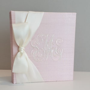 Baby Memory Book, My First Years, Monogrammed Baby Book, Silk Baby Book