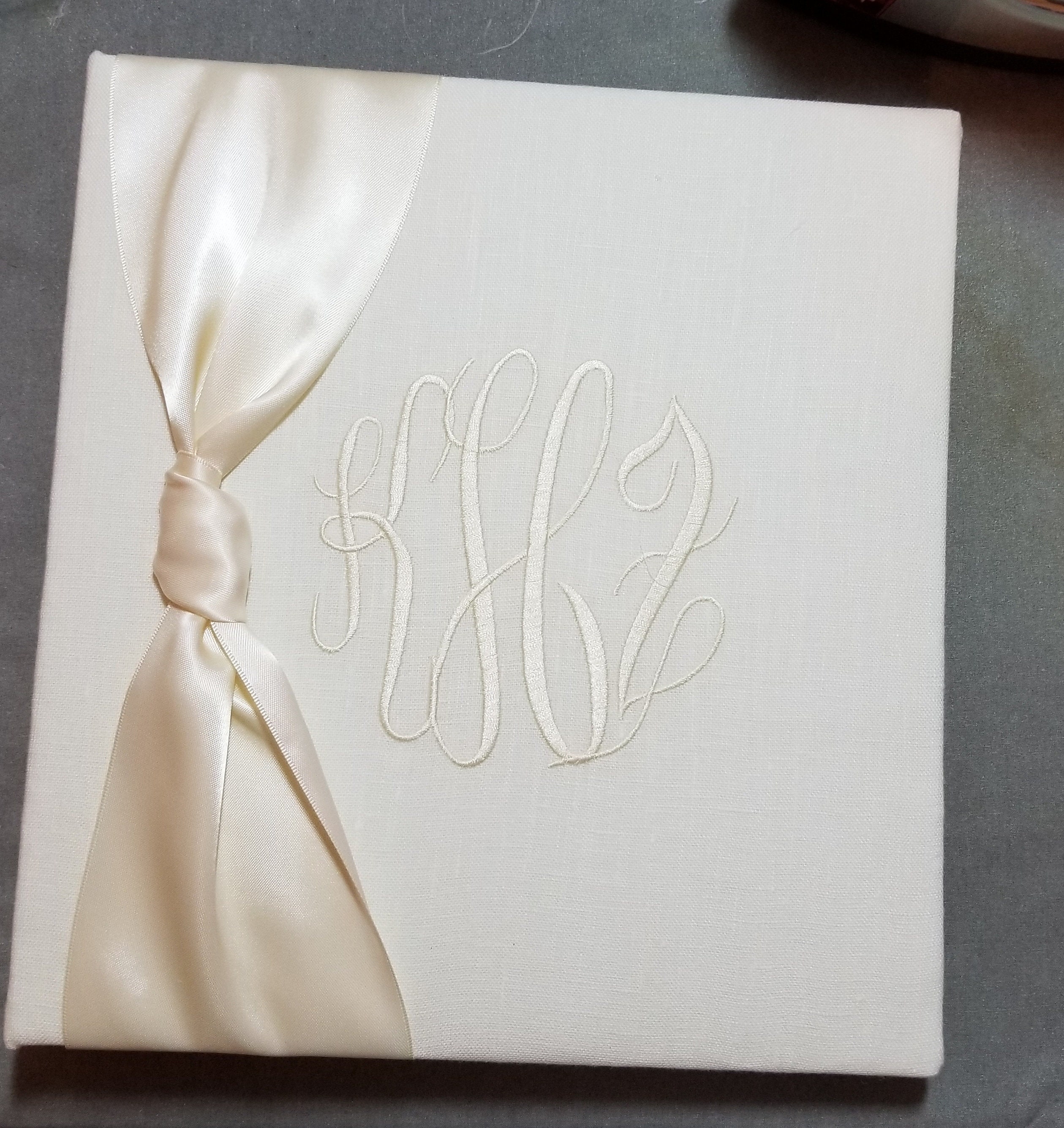Monogrammed Wedding Memory Book Brides Book Guest Book Etsy