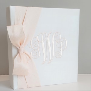 Baby Photo Album, My First Years, Monogrammed Baby Book, Silk Baby Book