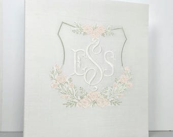 Heirloom Baby Memory Book: Silk or Linen, Customizable Pages