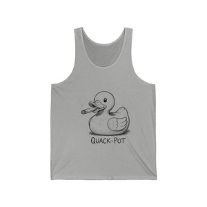 Quack-Pot Unisex Jersey Tank | Fun Summer Tee for Duck Lovers, Casual Outfit, Gift for Father&#39;s Day, Beachwear
