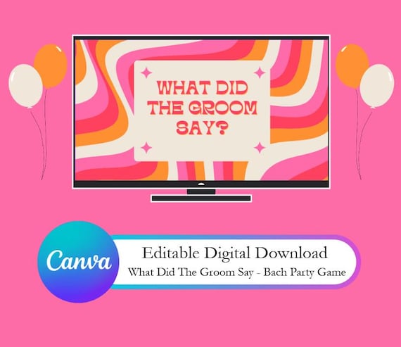Bachelorette Party Game - What Did The Groom Say