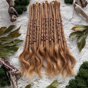 Human Hair Dreadlocks Extensions, SE DE Ends, Boho Style 30 DE 20 inches Natural Dreads