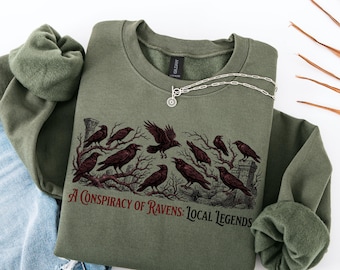 Gothic Raven Graphic T-Shirt – Dark Folklore Unisex Tee