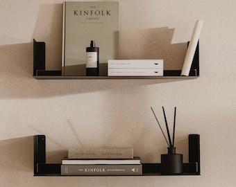 Floating Wall Shelf, Free-Standing Shelves, Metal Wall Shelf for Bathroom, Kitchen, and Living Room, Floating Shelves, Bergamo