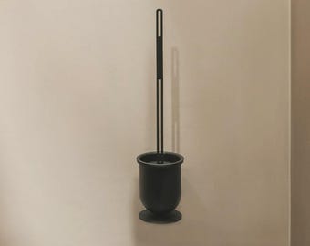 Lund toilet brush holder – wall or floor mounted bathroom brush holder