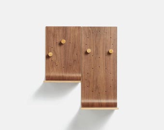 Floating wooden shelf, Floating bookcase, Shelf design, Floating wall shelf, Modern wooden shelves without brackets, BRERA