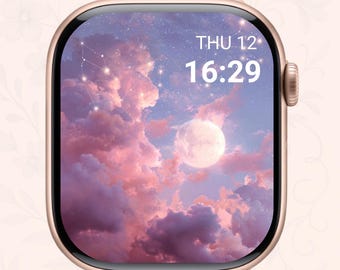 Celestial Moon Apple Watch Wallpaper • Spiritual Lock Screen (Digital Download)