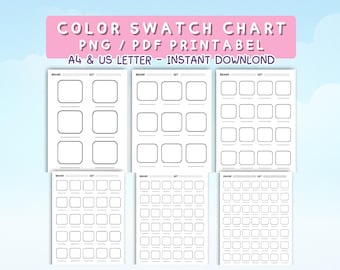 Color Swatch Chart Printable | Marker Color Tracker (PDF & PNG)