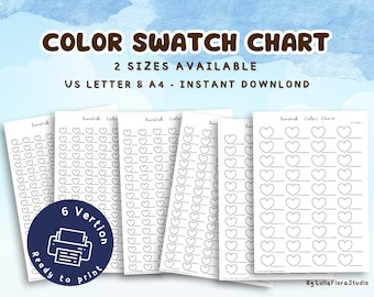 Color Swatch Chart Printable | Marker Color Tracker (PDF & PNG)