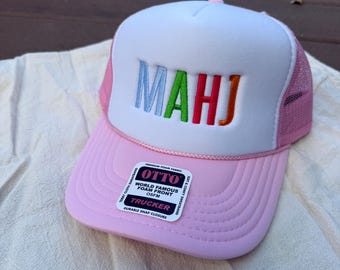 MAHJ Pink Foam Trucker Embroidered Hat