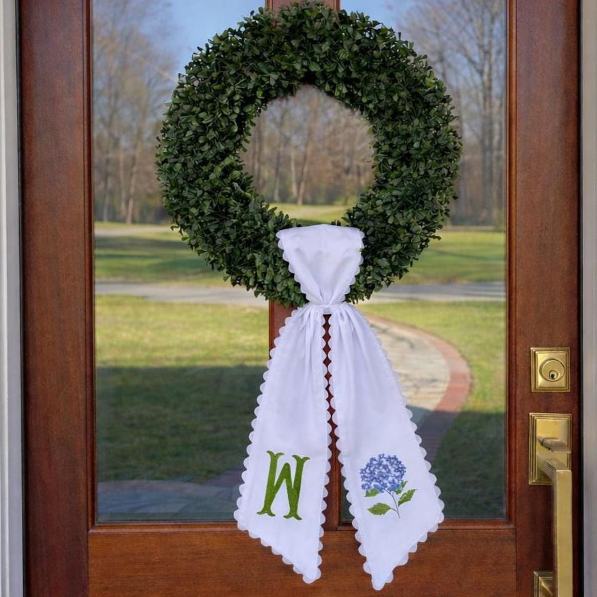 Personalized Wreath Sash – Easter & Spring Door Decor – Bunny, Egg, Cross, Shamrock or Hydrangea - Etsy