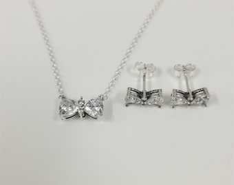 pandora sparkling bow jewellery gift set