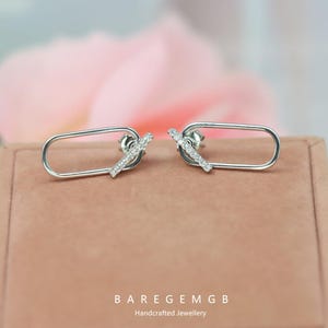 S925 Sterling Silver Geometric Micro-Pave Earrings, Elegant Studs for Women, Sparkling Jewelry Design