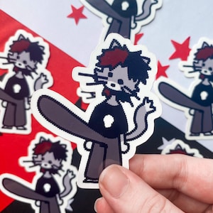 Silly Cat HARD Meme Sticker!!