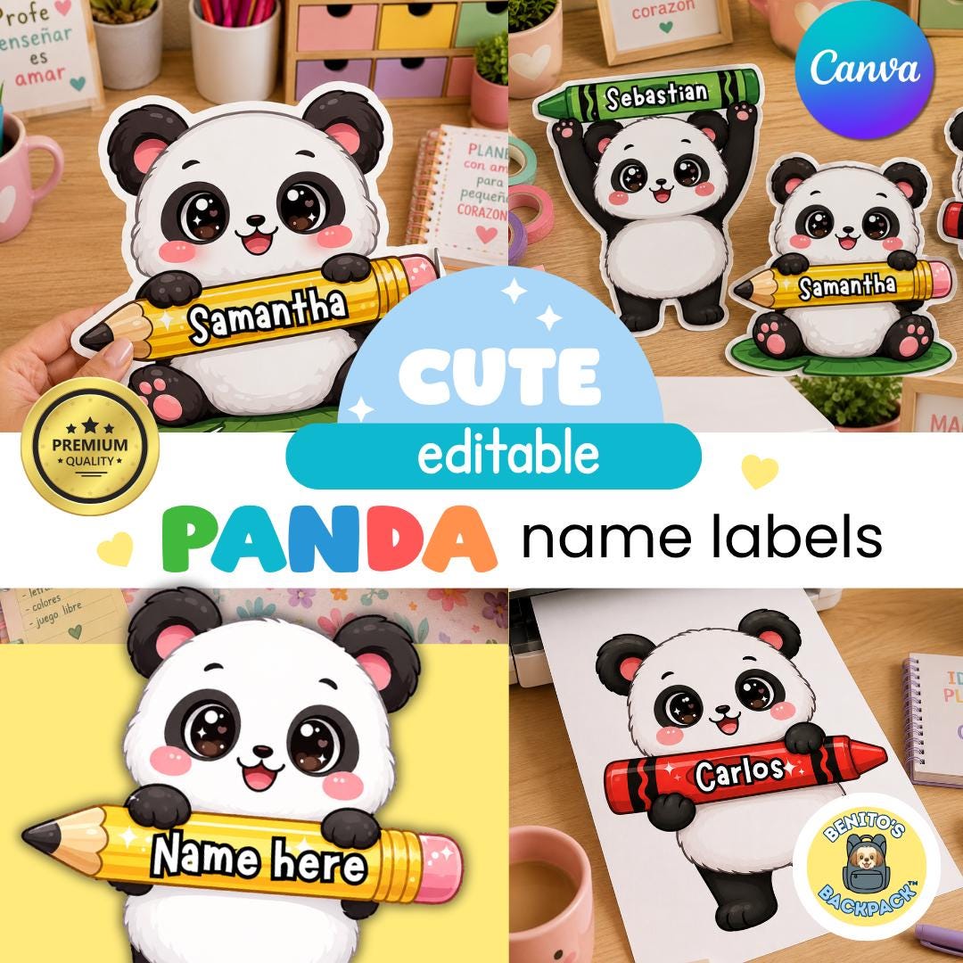 Panda Desk Decor - Etsy