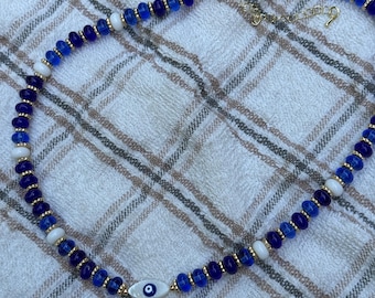 Beaded Boho Evil Eye Necklace