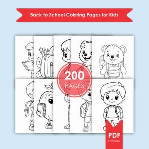 Back to School Coloring Pages: Fun Classroom Activity (Printable PDF Set