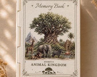 Personalized Animal Kingdom Memory Book, 3D Photo Album, Disney Park Keepsake, Safari Travel, Instax Mini Album, Vacation Souvenir