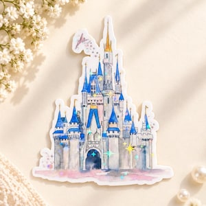 Enchanted Castle Holographic Vinyl Decal |  Disney-Inspired Planner & Laptop Sticker