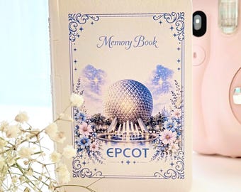Epcot Photo Album, Disney Trip Memory Book, Instax Mini 3D Album, Vacation Keepsake Gift, Travel Scrapbook, Couple Gift, Personalized Album