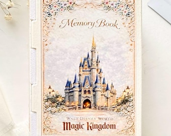 Personalized Magic Kingdom Photo Book | Vacation Memory Book | 3D Printed Disney Album | Adventure Scrapbook | Disney Gift
