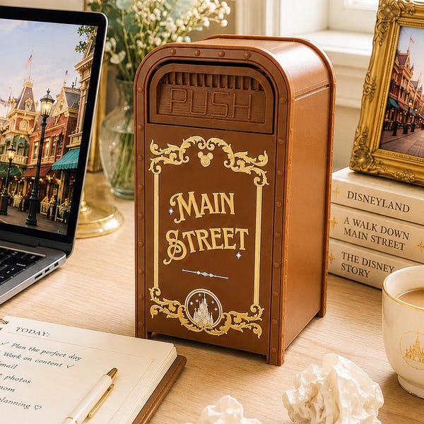 Main Street Inspired Desktop Trash Can | Mini Desk Trash Can | Disney Inspired Desk Decor | 3D Printed Office Accessory | Disney Lover Gift