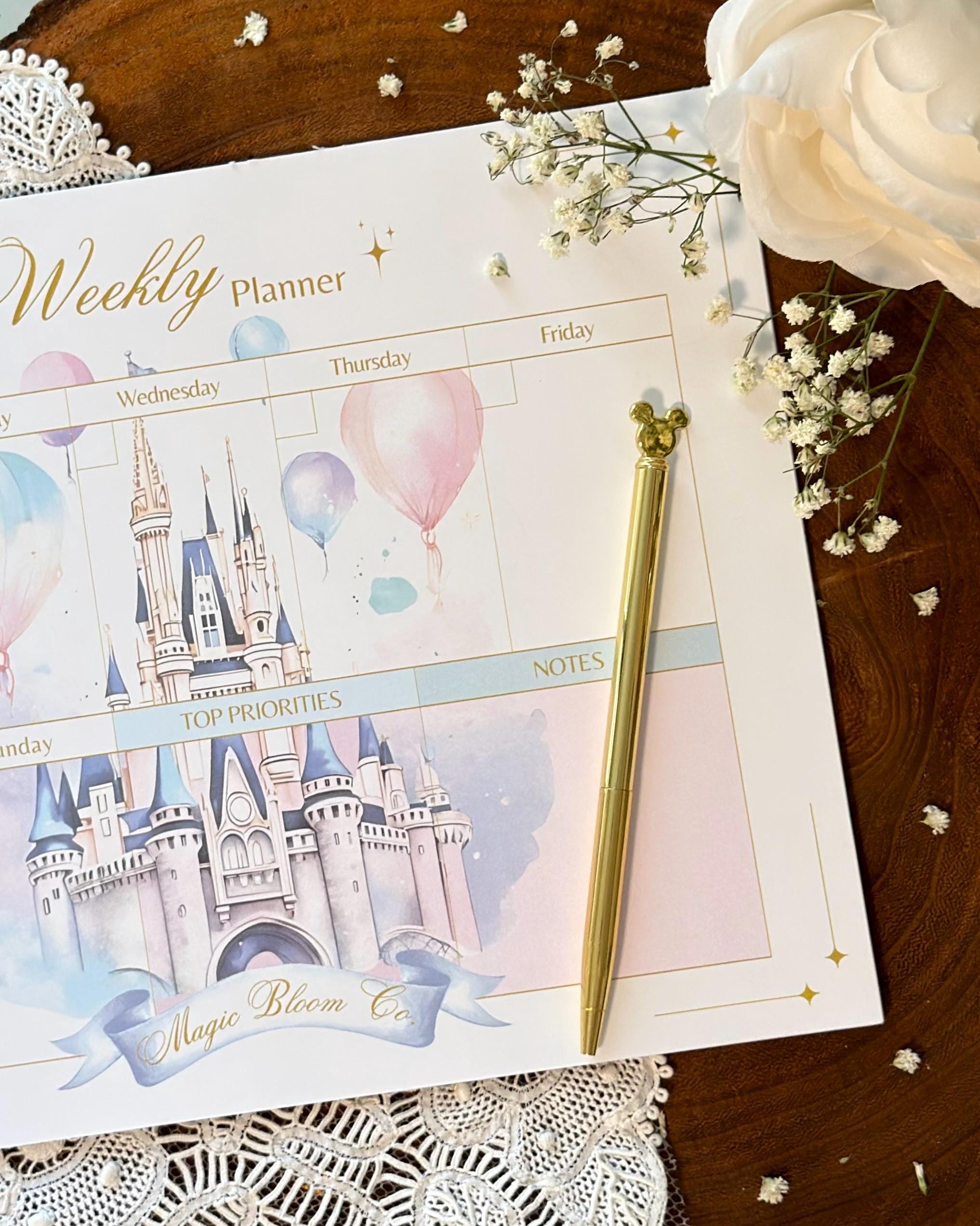 Princess Note Pad Princess Castle Weekly Planner | Magical Disney-inspired Desk Pad ...