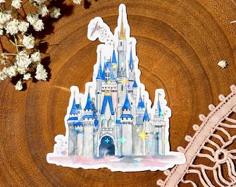 Enchanted Castle Holographic Vinyl Decal |  Disney-Inspired Planner & Laptop Sticker