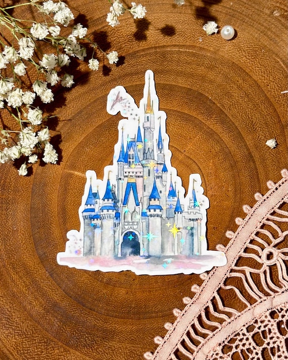 Enchanted Castle Holographic Vinyl Decal |  Disney-Inspired Planner & Laptop Sticker