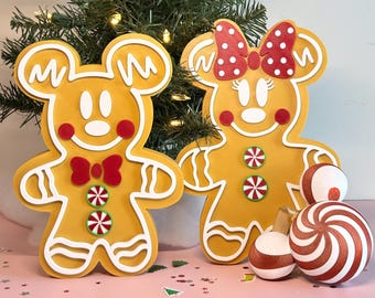 3D Printed Disney Gingerbread Christmas Decor | Minnie Holiday Ornament