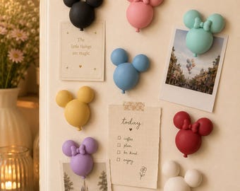 Minnie Balloon 3D Magnet | Disney-Inspired Fridge Decor | Disney Cruise Door Magnet