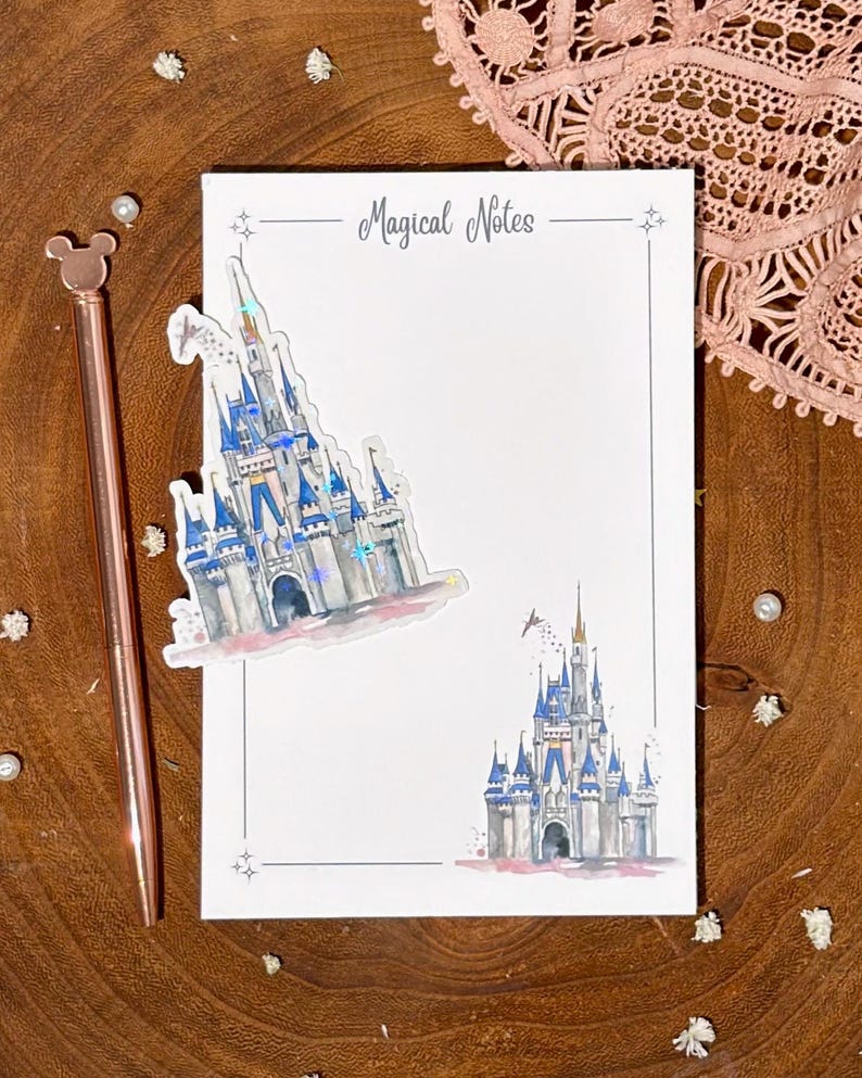 Enchanted Castle Holographic Vinyl Decal | Disney-Inspired Planner & Laptop Sticker image 3