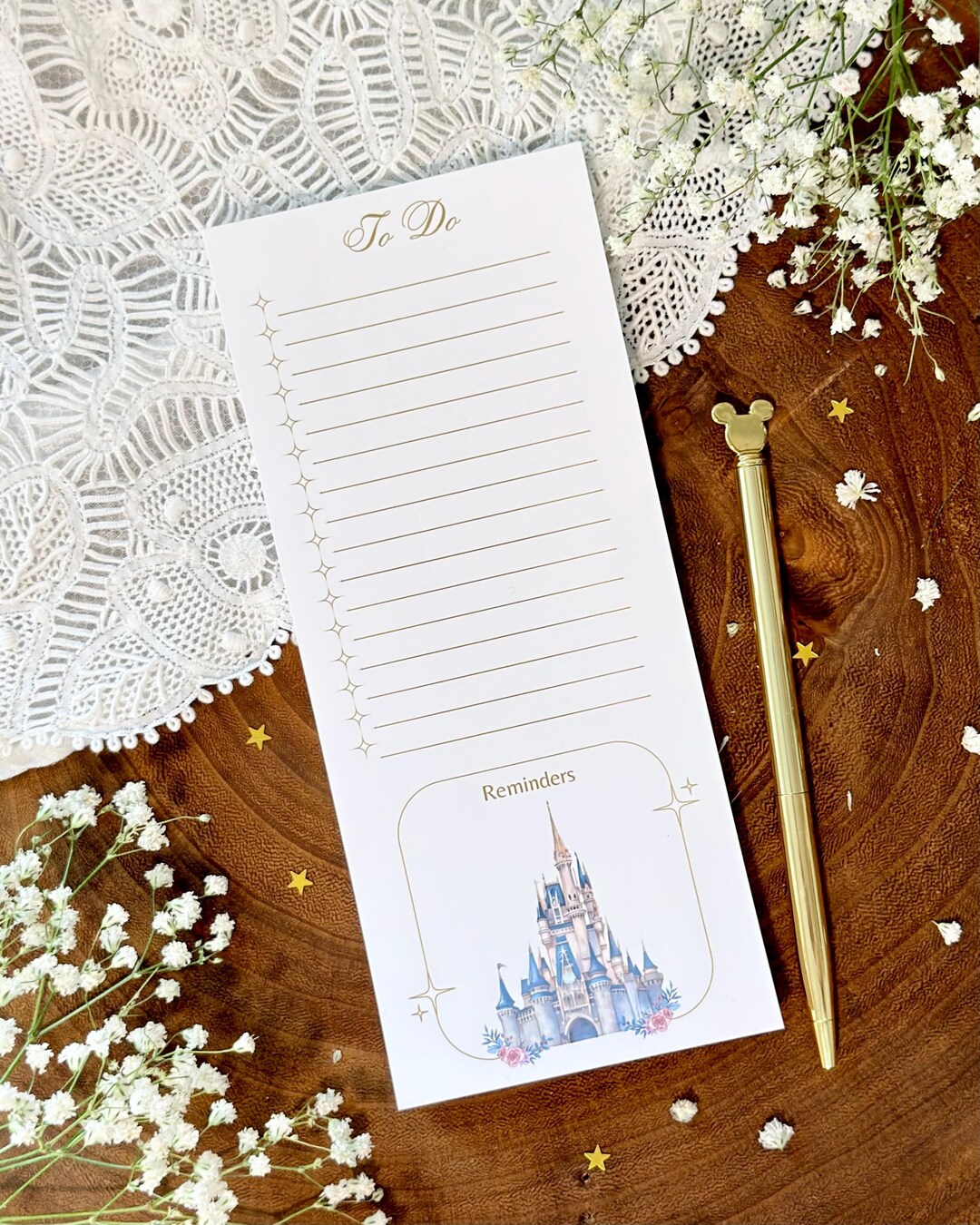 Princess Note Pad Princess Castle To-do Notepad | Disney Inspired Fairytale Stationery ...