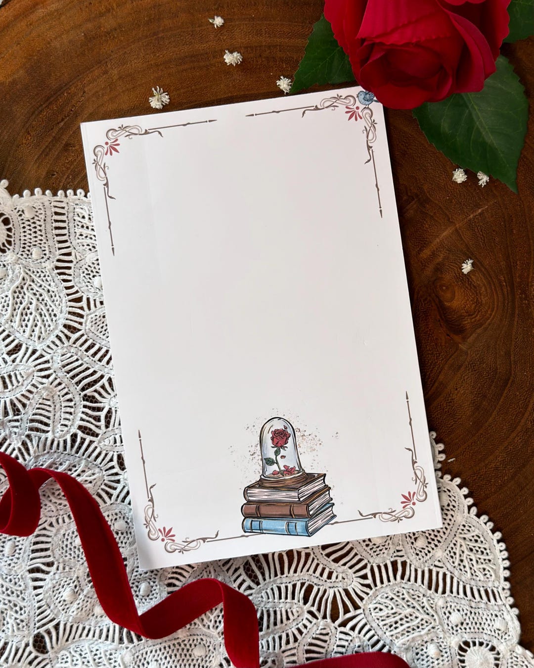 Princess Note Pad Belle Princess Memo Notepad 5x8 | Disney Inspired Desk Stationery ...
