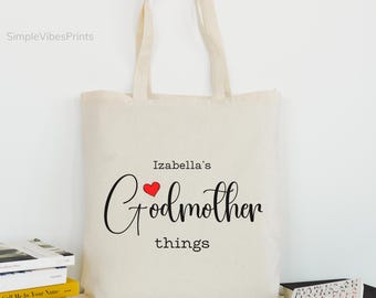 Custom Godmother Gift Tote – Personalized Godmom Bag, Godparent Proposal, Special Godmother Present