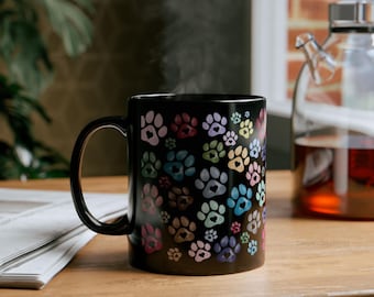 Paw Print Mug: Whimsical Cat & Dog Lover Gift