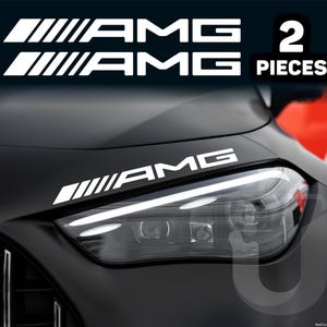 2x AMG Racing Decals for Mercedes – 28cm Performance Vinyl Stickers for Car Body Panels.