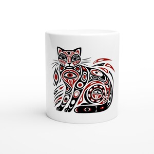 First Nation Cat Art Mug – Kluane Style Design