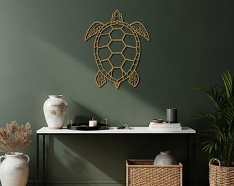 Sea Turtle Metal Wall Art, Coastal Wall Decor, Minimalist Turtle Wall Hanging, Beach House Decor, Ocean Wall Art, Nautical Home Decor Gift