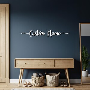 Custom Name Wall Art, Personalized Name Sign in Elegant Script, Customizable Home Decor, Gift for Couples, Family Name Wall Art