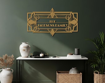 Personalized Family Name Metal Wall Art, Custom Last Name Sign, Elegant Home Decor, Housewarming Gift, Modern Large Wall Decoration