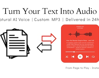 Text to Audio Conversion – Natural AI Voice Narration (Custom Order)